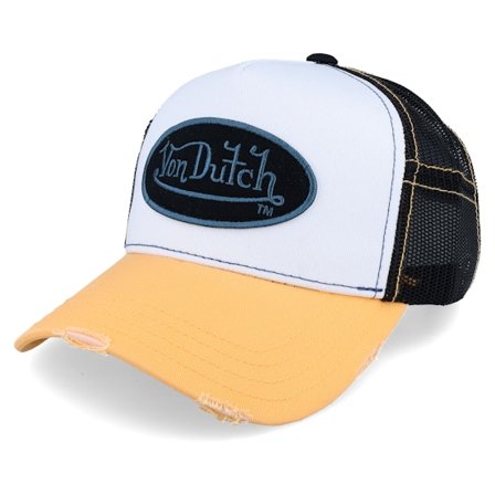 Von Dutch - Branco trucker Boné - Sum White/Orange/Black Trucker @ Hatstore