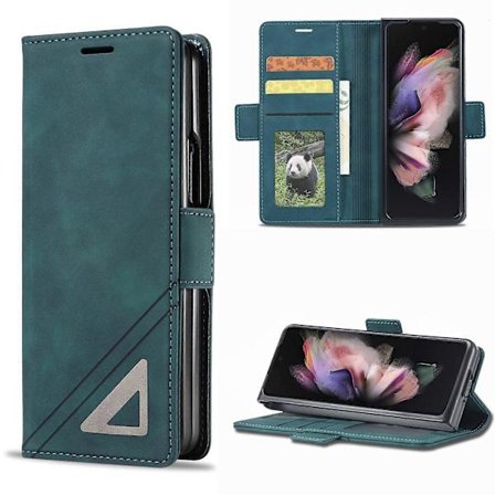 Plånboksfodral för Samsung Galaxy Z Fold 5 5G, PU Läder Plånboksfodral Flip Folio Skydd med Kortfack & Ställ Galaxy Z Fold 5