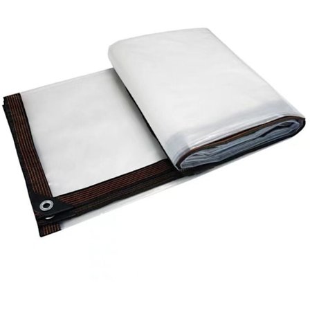 Klar vanntett presenning 3m x 4m med maljer, rivebestandig transparent deksel for hage, drivhus, plantebeskyttelse