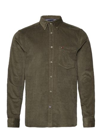 Flex Corduroy Sf Shirt Skjorte Casual Grøn Tommy Hilfiger