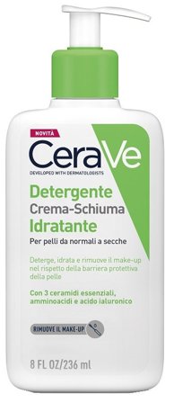CeraVe Detergente Crema Schiuma Idratante Pelli Normali-Secche