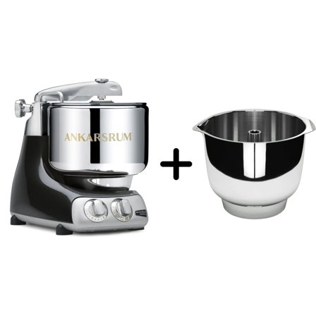 Ankarsrum Assistent AKM 6230 Kjøkkenmaskin + Original vispebolle, black diamond