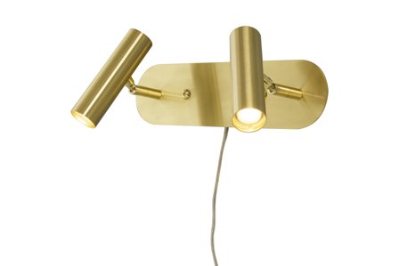 Aneta Lighting ARTIC vegglampe 2-lys, matt messing, LED