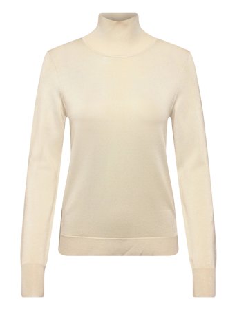 Filippa K Glossy Knit Turtleneck Sweater - Cream - S