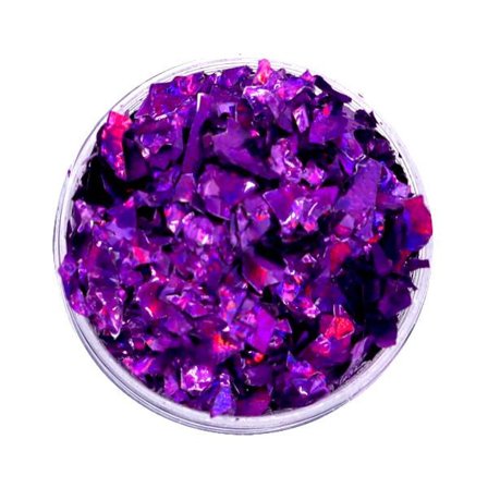 Nail Glitter - Flakes / Mylar - Lilla - 8ml - Glitter