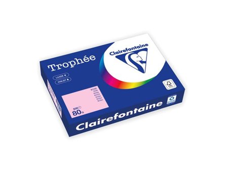 Clairefontaine Trophée A4 80 g färgat papper rosa 500/fp - Lyreco - Kontorspapper - Specialpapper - Färgat - A4