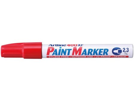 Artline Märkpenna Rund 400XF Paint röd - Lyreco - Kontorsmaterial > Pennor > Märkpennor - Rund spets