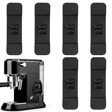 6-pack kabelklämmor för matberedare, kabelorganiseringsklämmor, självhäftande kabelhantering för kaffebryggare, mixer, fritös