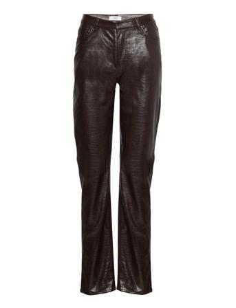 Engloria Pants 6916 Trousers Leather Leggings/Bukser Brun Envii