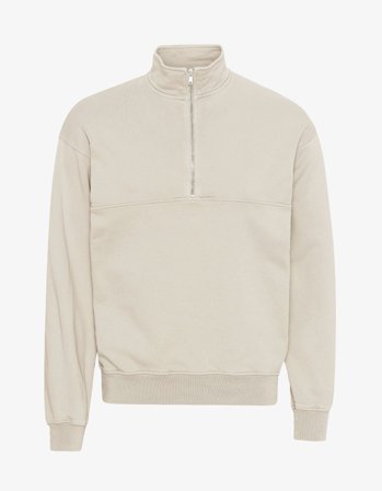 Organic Quarter Zip - Ivory White - XL