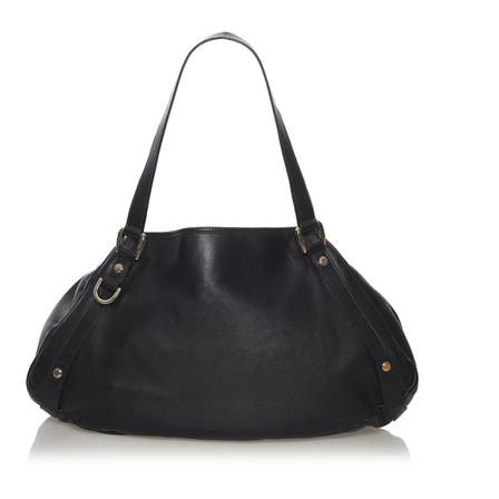 Gucci Vintage, Pre -owned Pelham Leather Shoulder Bag Zwart, Dames, Maat:ONE Size