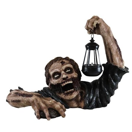 Zombie lykta Gård skräck staty harts hantverk gunga säte trädgård