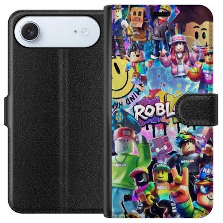 Kompatibelt Plånboksfodral till Apple Apple iPhone 17 Air Stor färgglad Roblox-värld med många karaktärer, energifylld gaming-illustration perfek