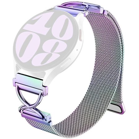 För Garmin vivomove Trend Venu Sq 2 Milanesiskt Armband Elektropläterat Rostfritt Stål Magnetiskt Klockarmband Multicolor_xx