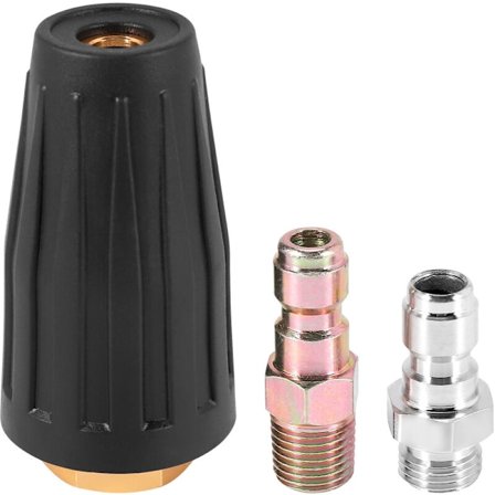 Painepesurin turbosuutin, universaali pyörivä suutin kuumalle ja kylmälle vedelle, 3000 PSI, 3,0 suutinta, 3 GPM 1/4 tuuman pikaliittimellä (