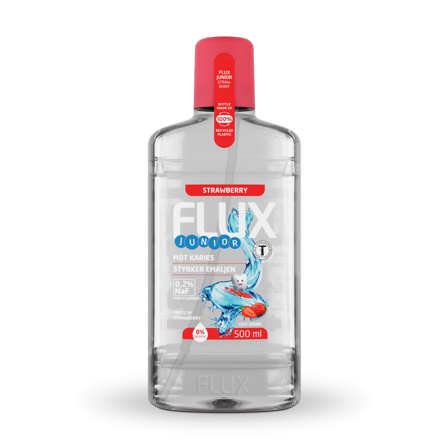 Flux Junior Fluorskyll 0,2% Jordbær, 500 ml