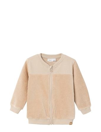 Nbmnash Ls Vel Card Sweat-shirt Genser Beige Name It*Betinget Tilbud