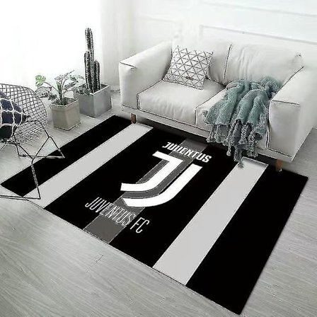 Matta med fotbollslagets logotyp - Halkfri golvmatta, dörrmatta, Juventus-matta för inom- och utomhusbruk (80*120cm)