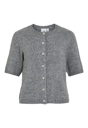 Vila VIDAINTY O-Neck Knit Cardigan Stickat Dam Grå M