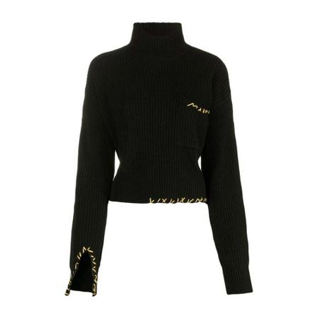 Marni Turtlenecks Sort, Dame Rullekraver