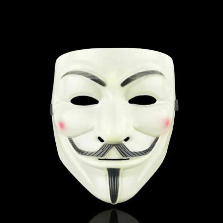 1 stk Halloween-masker V for Vendetta-maske Anonymous Guy Fawkes Halloween-festgave for voksne barn Filmtema-maske Cosplay-kostyme Light yellow