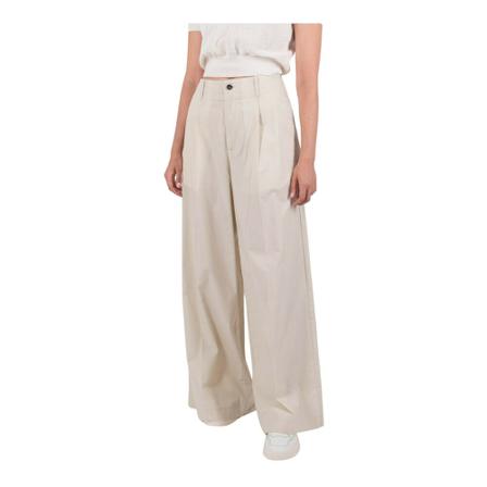 Roberto Collina, Wide Trousers Beige, Dames, Maat:S