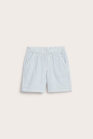 Kappahl | Stripete shorts i seersucker Blå 116 | Blå