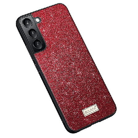 SULADA Mobiltelefon Etui til Samsung Galaxy S24+ PU Læder+PC+TPU Glitter Sequin Cover