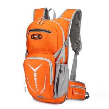 (Orange) 18L Ultralet Multifunktionel Rygsæk med Reflekterende MOLLE Striber, Vandtæt, Robust, Justerbar Cykeltaske, Orange