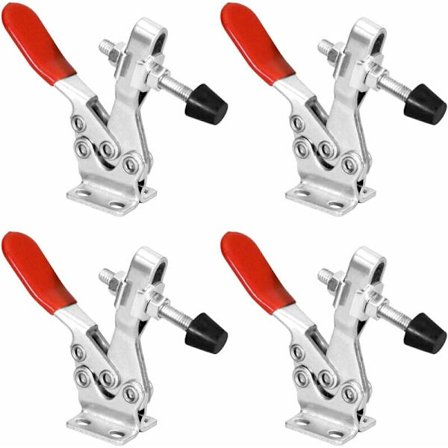 20326 225D Hurtigutløser Horisontal Toggle Clamp - 500 lb Holdekapasitet med Gummitrykkspiss, 4PK