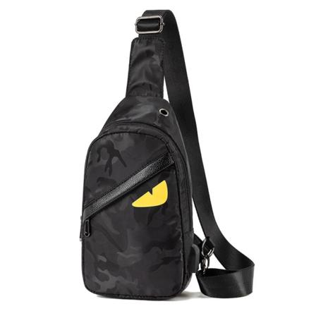 Mænd kvinder Fanny Pack taljetaske Trendy Vandtæt Oxford Cloth Shoulder Messenger Multifunktionel udendørs Camo black upgrade