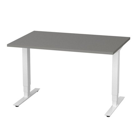 DENORD DESIGN Bord höj/sänk Pro 1200x800 grå/vit - Lyreco - Kontorsmöbler och inredning - Bord och hurtsar - Skrivbord - Höj/sänkbar