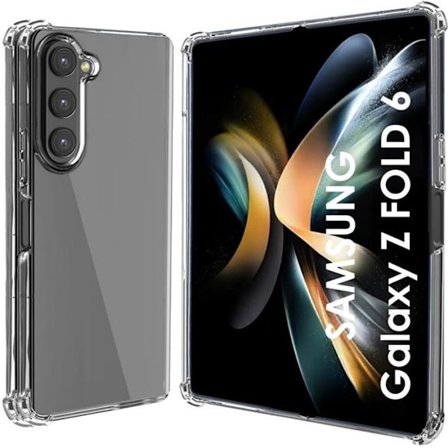 Skal - Phonillico - Samsung Galaxy Z FOLD 6 - Stötsäker - Mjuk silikon - Transparent