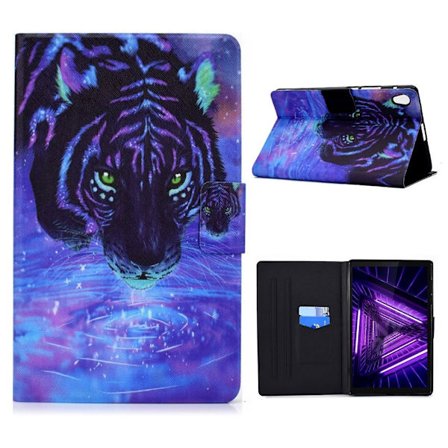 Lenovo Tab M10 HD Gen 2 läderfodral med vackert mönster - Tiger