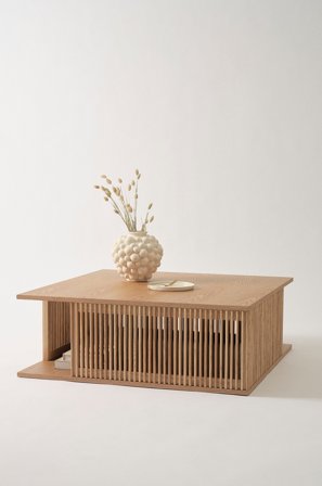 Jotex - Sofabord 100x100 Cm Ask finér - SION - Kjøp Sofabord hos Jotex