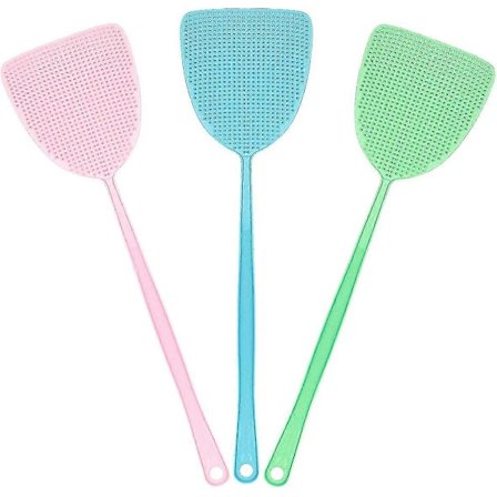 Fluesmekker, 3 stk. Plast Fluesmekke Insekt Mygg Veps For Acsergery Fluer, Grønn, Rosa Gave