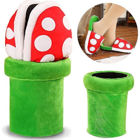 Piranha Plants Pehmolelut Hauskat Tossut Super Mario Piranha Plants Tossut Kengät Putki Ruukku Pidike G