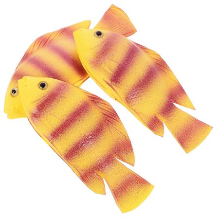 3 stk. Stribet fiskemodel Simuleringsfiskemodel PU Undervandsfisk Kunstig fisk(11.50X5.00X1.50CM,Som vist)