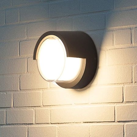 Modern utomhus LED 12W vattentät IP65 antracit aluminium belysning dekorationsljus för innergård trädgård terrass nära vägg gångväg uteplats