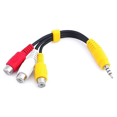 Erstatning for Sony TV Video AV Komponent Adapterkabel 3.5mm Til 3 RCA AV Inngang Adapter CBF Signal