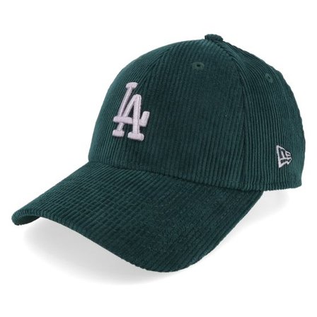 New Era - MLB Grön adjustable Keps - Los Angeles Dodgers Womens Corduroy 9FORTY Dark Green Adjustable @ Hatstore