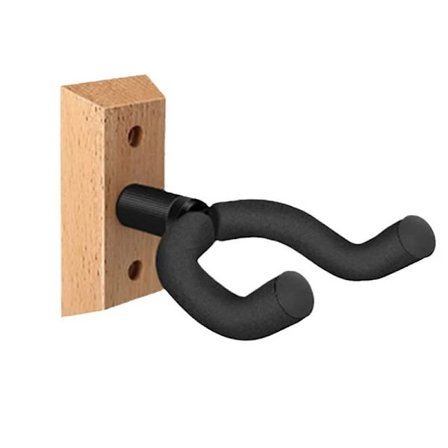Veggfeste for gitar i tre, massivt treoppheng egnet for akustisk elektrisk gitar bass folk ukulele mandolin bjørk 2 stk