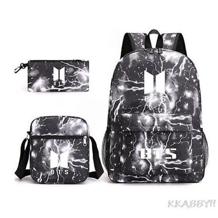 Kpop Grupper Ryggsäck Laptop Väskor 3st/set Kvinnor Män Cosply Rese Laptop Vattentät Skolväska Ryggsäck