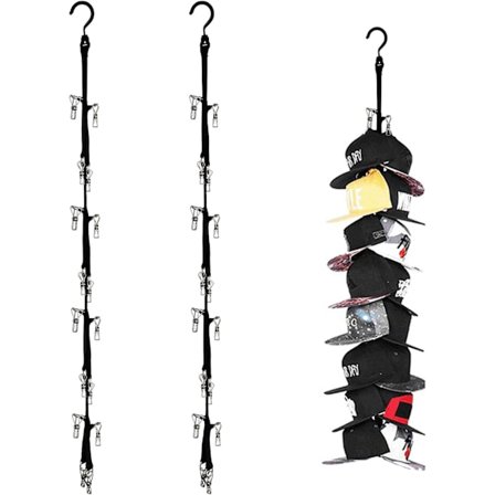 2-pack hattförvaringshängare för garderob, 16 krokar hattförvaringshängare