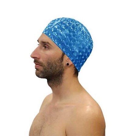 Gorra Natación Poliuretano 3D Reloj Mujer - SOFTEE - Azul Cielo - Mujer - Natación