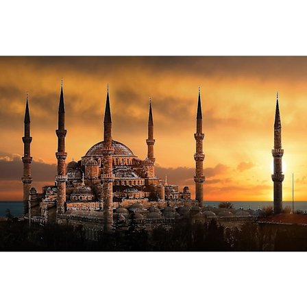 Palapelit 300/500/1000 Palaa Turkki Islam Sininen Moskeija Auringonlasku