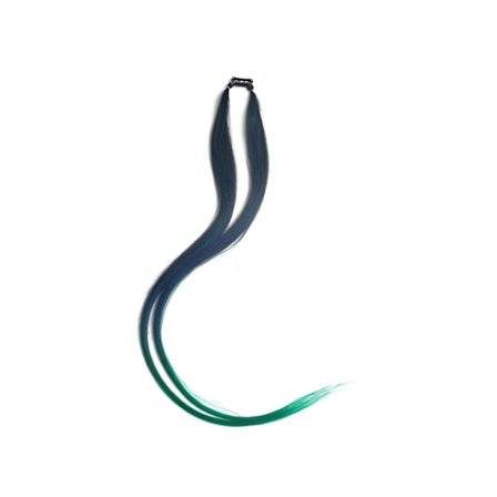 Farget Hårdel Gradient Farge Usynlig Sporløs Justerbar Flettehår Høy Temperatur Silke Kvinner To Tråder Hengende Øre Parykk Fletter - E