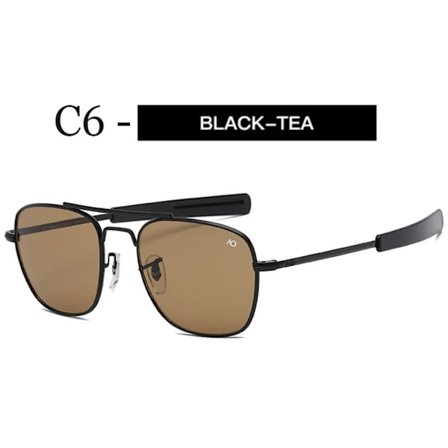 Herre luksusmærke Designer Solbriller Vintage mode Aviation AO Solbriller Til Mænd Amerikansk Hær Militær Optisk Glas Linse