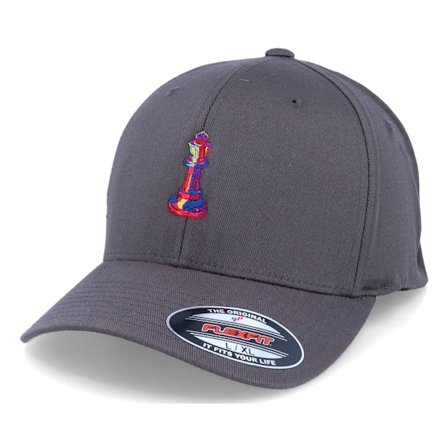 Iconic - Gris flexfit Casquette - Chess King Colors Dark Grey Flexfit @ Hatstore