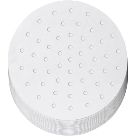 200 stk Air Fryer Papir Air Fryers Bagepapir Air Fryer Tilbehør Runde Dim Sum Dampkoger Papir Bagning Madlavningspapir 20x20cm